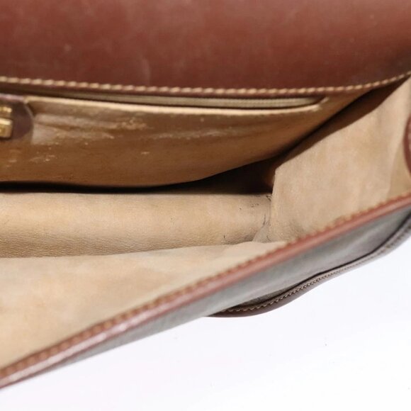 GUCCI Micro GG Supreme Web Sherry Line Bag PVC Beige Gold Auth th5905 - Picture 10 of 16